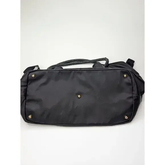 Rosie Pope Pregnant In Heals black Nylon pebbled leather diaper bag black - Picture 5 of 13